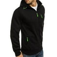 thumbnail image 3 of Mens Hoodie Men Hoodie Mens Slim Fit Zip Up Hoodies Sweatshirt Lightweight Long Sleeve with Kanga Pocket, 3 of 5