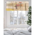 thumbnail image 5 of Curtain Valance for Windows,Colorful Inspiration Quotes Love Heart Design Kitchen Valances Rod Pocket Short Curtains,Wood Plank Window Treatment Panel for Bedroom Bathroom 60x18in, 5 of 9