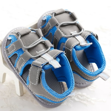

Toyella Men s Baby Soft Soled Sandals Baby Walking Shoes Blue 12