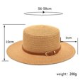 thumbnail image 2 of IDALL Fedora Hats for Men Visor Hats Adults Unisex Retro Western Cowboy Riding Hat Leather Belt Wide Cap Straw Hat Summer Hats Western Hat White One Size, 2 of 2
