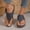 Blue, variant on Wedge Sandals for Women: Slip On Dressy Summer Comfortable Slides Dress Shoes Lightweight Memory Foam Platform Sandal Brown 6(37)