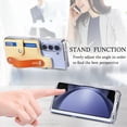 thumbnail image 5 of ELEHOLD Wallet Case for Samsung Galaxy Z Fold5, Transparent Clear Case with Card Holders Anti-Slip Wristband Shockproof Anti-Scratch Protective Case for Samsung Z Fold 5 2023, Yellow, 5 of 7