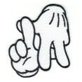 thumbnail image 2 of LA Los Angeles Fingers Sign Hands White Gloves Iron On Patch, 2 of 3