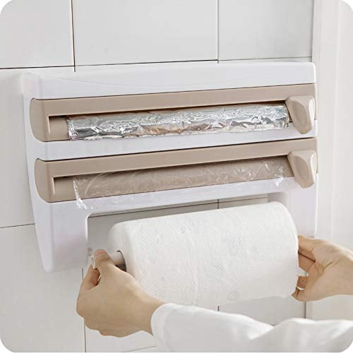 KissDate Kitchen WallMount Paper Towel Holder Multifunctional Film