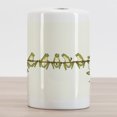 thumbnail image 2 of Animal Ceramic Toothbrush Holder, Frogs Having Fun Friendship Animals Forest Comic Party Cartoon Print, Decorative Versatile Countertop for Bathroom, 4.5" X 2.7", Ivory and Apple Green, 2 of 4