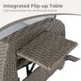 thumbnail image 4 of GRANDPATIO Patio Lounge PE Wicker Indoor and Outdoor Recliner with Flip Table, Mist Gray, 4 of 7