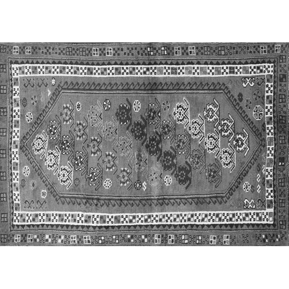Ahgly Company Indoor Rectangle Persian Gray Traditional Area Rugs, 5' x 8'