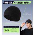 thumbnail image 5 of 2 Pieces Cotton Skull Caps for Men Women Helmet Liner Breathable Sleep Hat Chemo Headwear Running Cap, 5 of 7