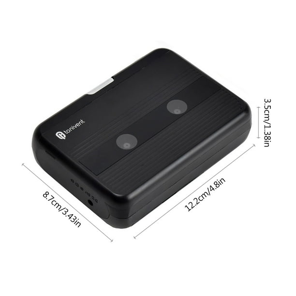 Meterk Mini Cassette Player Tape Record With 3.5mm Headphone Jack Control Black