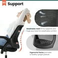 thumbnail image 6 of NEO CHAIR Office Chair, Flip-up Padded Armrests Desk Chair, Ergonomic Back Support, Black, 6 of 9