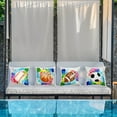 thumbnail image 3 of Stupell Industries Modern Sports Balls Splash Design by Kim Allen Outdoor Printed Pillow (Set of 4), 3 of 6
