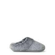 DF by Dearfoams Chenille Solid Fairisle Knit Clog Slipper with Memory Foam (Women's)