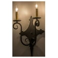 thumbnail image 2 of Meyda 115269 12 in. Angelique 2 Light Wall Sconce, Chestnut, 2 of 2