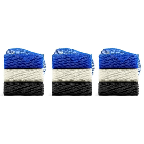Esponja de BañO de 9 Piezas Red Africana Esponja de BañO de Red Larga Exfoliante Ducha Corporal Depurador Depurador de Espalda Piel MáS Suave