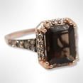 thumbnail image 2 of Dreamofdazzles Jewels 2.00 Ctw Emerald Cut Brown And White Diamond Wedding Anniversary Band Ring 14K Rose Gold Plated 925 Sterling Silver 925 Sterling Silver -8.5, 2 of 4