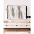 thumbnail image 3 of Outdoor TV Cover 40 to 43 Inch Weatherproof, Neutral Beige Gray Waterproof TV Screen Protector for Outside Decor with Zipper and Pocket 40"L x 25"H , Abstract Grunge Modern Art, 3 of 7