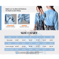 thumbnail image 7 of Womens 3/4 Sleeve Modern Denim Crop Top Tie Knot Shirt Cardigan, 7 of 7
