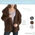 thumbnail image 4 of Hello Mello Comfort Zone Packable Oversized Cardigan, Mocha (Women's), 4 of 6