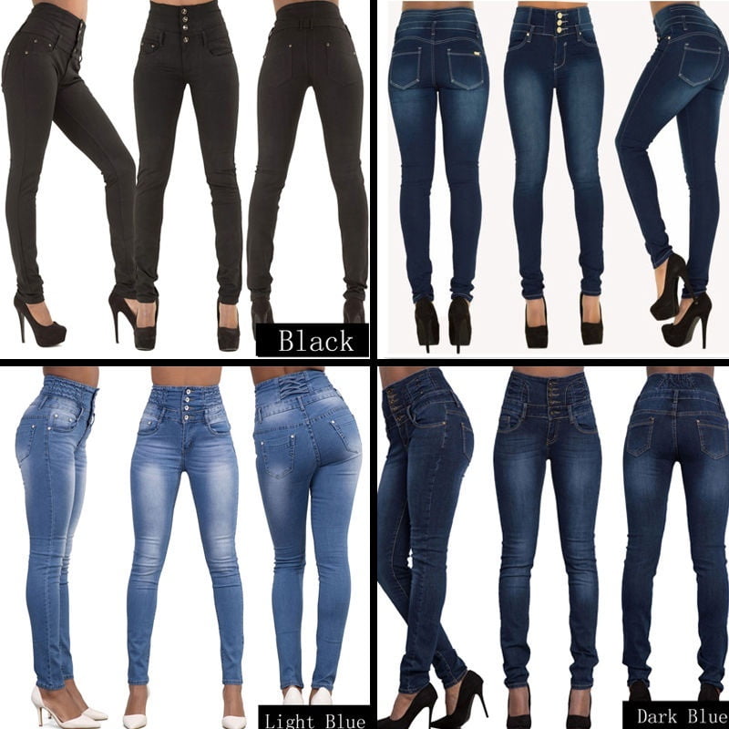 Waist Denim Pants Bottoms 