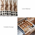 thumbnail image 6 of Placemats 1 Pack, Easter Bunny Woven Placemat, Linen Place Mats for Kitchen/Dining Tables, Vintage Rabbits Bow Black Plaid Washable Table Mats for Party, 6 of 8