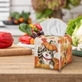 thumbnail image 4 of POLERO Waterproof Tissue Box Cover, Cute Cat Pumpkin Modern PU Leather Square Car Tissue Holder - Thanksgiving Decorative Organizer for Bathroom Vanity Countertop, Night Stands, Office Desk, 4 of 7