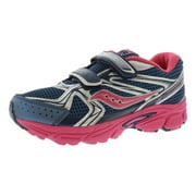 Saucony G Cohsn 6 Hl Wide Girls Shoes Size 12, Color: Teal/Pink/Silver