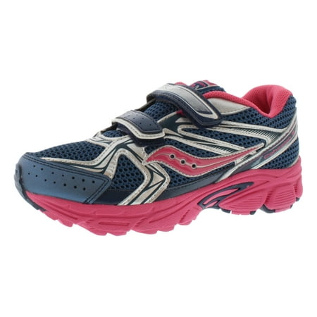 Saucony G Cohsn 6 Hl Wide Girls Shoes Size 12, Color: Teal/Pink/Silver