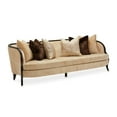 thumbnail image 5 of Michael Amini Malibu Crest Chenille Sofa - Honey/Dark Espresso, 5 of 16
