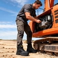 thumbnail image 2 of MeMoride Men's Steel Toe Boots Anti-slip Comfort Work Safety Shoes for Building Industrial, 2 of 7