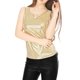 thumbnail image 2 of Día de San Patricio Camiseta Sin Mangas Con Cuello En U, Elástico, Ajustado, Brillante Y Metálico Brillante Para Mujer Oro M, 2 of 6