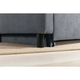 thumbnail image 5 of Hannah Dark Gray Woven Fabric Convertible Armchair Bed, 5 of 11