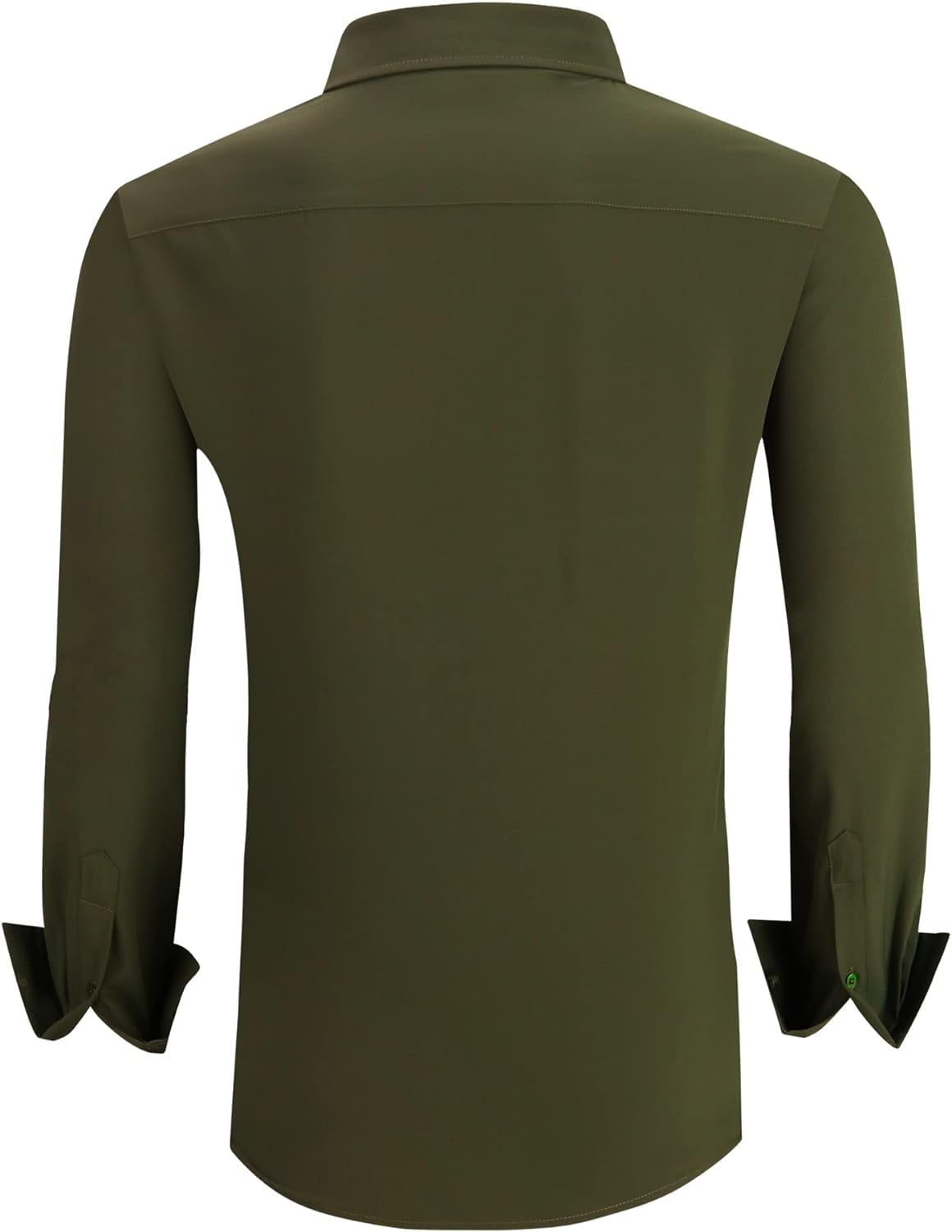 Men's Pinstripe Dress Shirt - Wrinkle Free, 4-Way Stretch, Regular Fit Long Sleeve Button Down