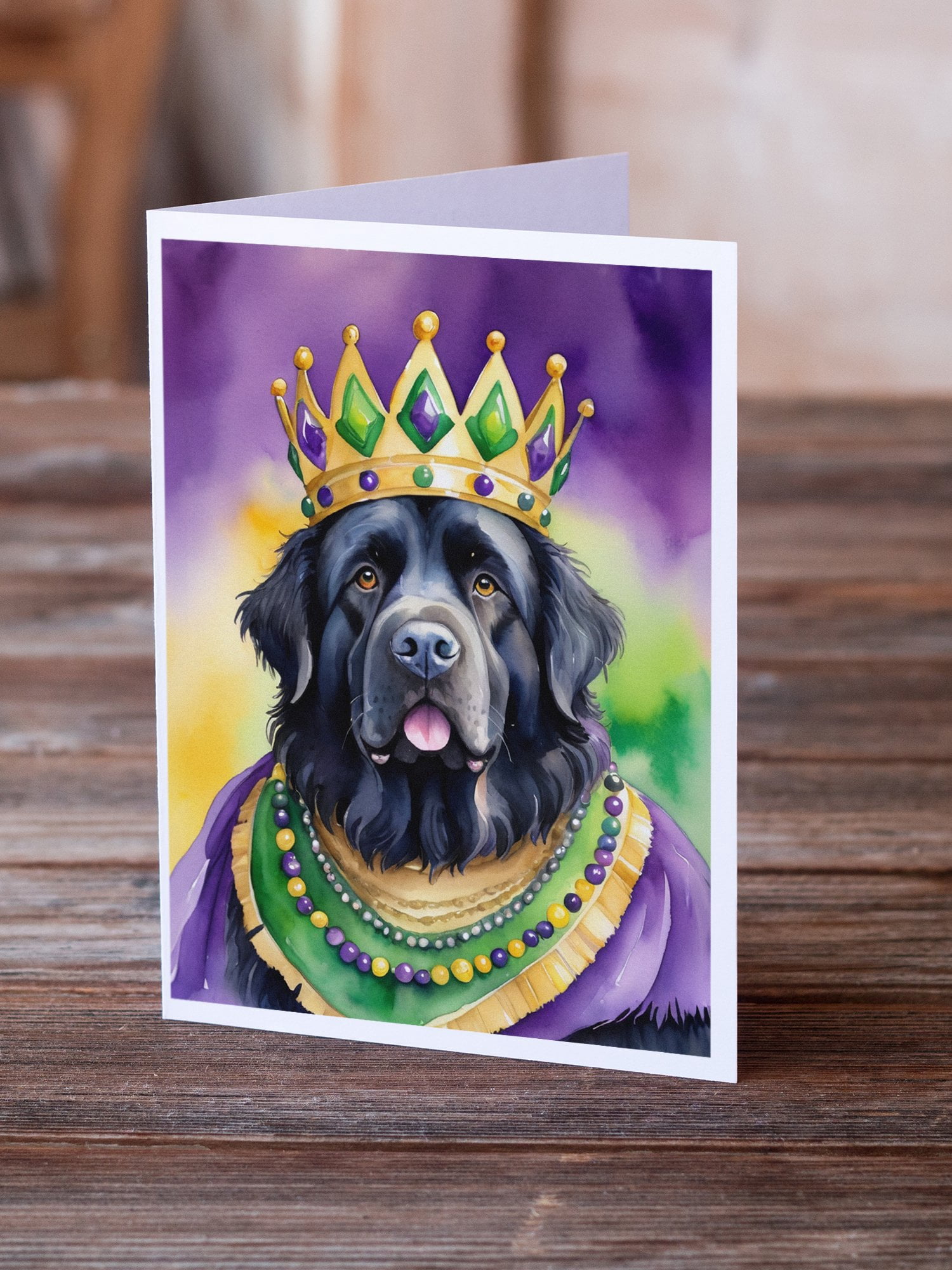 Newfoundland King of Mardi Gras Greeting Cards Pack of 8 7 in x 5 in