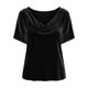 thumbnail image 4 of Camisas de Color Sólido para las Mujeres Plisados Estirables Puños V-Cuello Suéter de Moda, Camisas de Manga Larga de las Mujeres para el Hogar Y el Uso Diario, 4 of 5