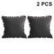 thumbnail image 1 of Fundas de cojín con pompones Partículas suaves Fundas de cojín sólido de terciopelo 45X 45cm para sofá Dormitorio Coche, paquete de 2 Ormromra 2034656-2, 1 of 9