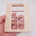 thumbnail image 6 of 1/12 Scale Unpainted Dollhouses Window Frame Handmade Wooden Blinds Miniature Home Decoration Craft Project Display, 6 of 8