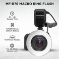 thumbnail image 2 of Flashpoint Flashpoint MF-R76 Macro Ring Flash with Manual Exposure Control, Power Adjustment, 0.1-1.5s Recycle Time, 76Ws Macro Flash Ring Powered by 7.2V/3000mAh Lithium-Ion Battery, 660 Full-Power, 2 of 10