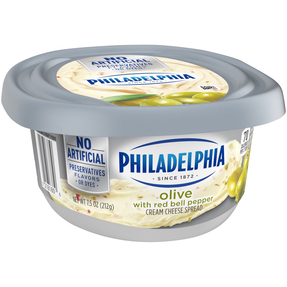 Philadelphia Olive Cream Cheese Spread 7.5 oz Tub