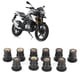 thumbnail image 1 of Tuercas de pozo de goma M5, 10 Uds., 5mm/0,2 pulgadas, pernos métricos para parabrisas de motocicletas, 1 of 11