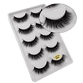 thumbnail image 3 of False Eyelashes Clusters Natural Strip Lashes Adhesive Reusable Natural Volume 5 Pair 3D Natural Thick False Fake Eyelashes Eye Lashes Makeup Extension(Buy 2 save 10%）, 3 of 6