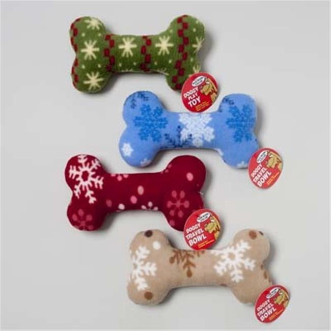 stuffed dog bone toy