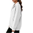 thumbnail image 6 of hoksml Women's Collared Button Front Sweatshirt, Oversized Long Sleeve Pullover Top with Pockets for Everyday Comfort, 6 of 8