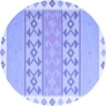 thumbnail image 1 of Ahgly Company Indoor Round Abstract Blue Contemporary Area Rugs, 5' Round, 1 of 4