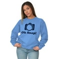 thumbnail image 3 of Oh Snap Camera Snapshot Cute Hobby Unisex Plus Fleece Graphic Sweatshirt Brisco Brands 4X, 3 of 5