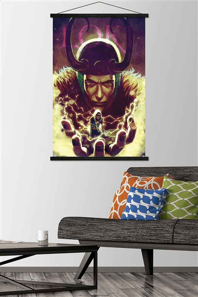 Marvel Comics - Loki - Journey Into Mystery #645 Wall Poster with Wooden Magnetic Frame, 22.375" x 34"