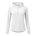 thumbnail image 7 of Oiangi 1/4 Zip Sun Shirts Women UPF 50+ Protection SPF Tops Long Sleeve Quick Dry Hiking Shirts Thumb Holes with Pockets White M, 7 of 7