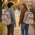 thumbnail image 2 of Yuyamidu Khaki Bow Camo 4-in-1 School Backpack Set, 17 Inch Large Capacity Bookbag with Lunch Box, Pencil Case, Water Bottle Sleeve for Teens Girls School Travel Daily Use, 2 of 7