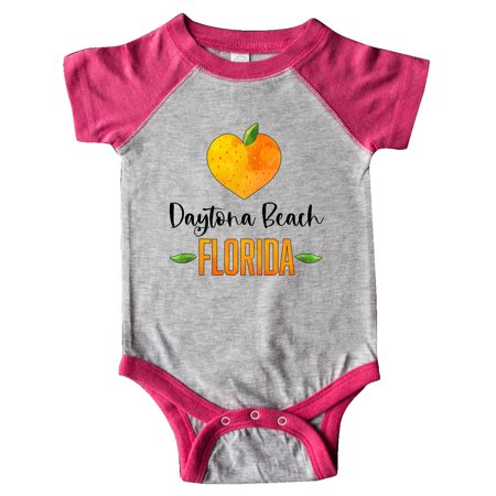 

Inktastic Daytona Beach Florida Orange in Heart Gift Baby Boy or Baby Girl Bodysuit