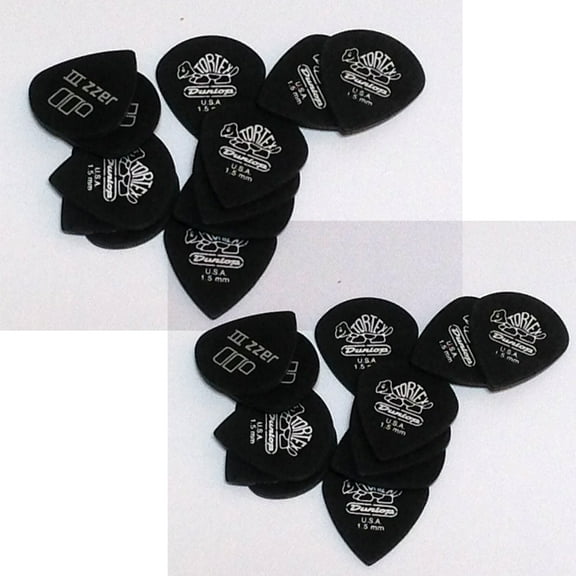 Dunlop Guitar Picks  24 Pack  Tortex Pitch Black Jazz  1.50mm  482P1.50