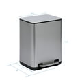 thumbnail image 5 of SunnyPoint 6 Liter / 1.58 Gallon Trash Can with Plastic Inner Buckets; Rectangle Bathroom, Office, Kitchen, and Bedroom Step On and Slow Close (S.N), 5 of 5